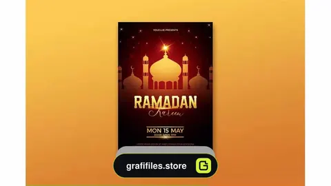 دانلود طرح لایه باز تراکت رمضان Ramadan Kareem