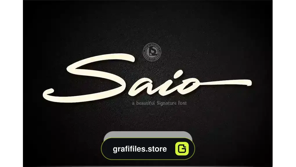 دانلود فونت انگلیسی به سبک امضا SAIO – Signature
