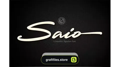 دانلود فونت انگلیسی به سبک امضا SAIO – Signature