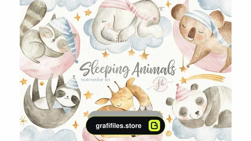 دانلود کلیپ آرت فانتزی حیوانات در خواب Sleeping Animals