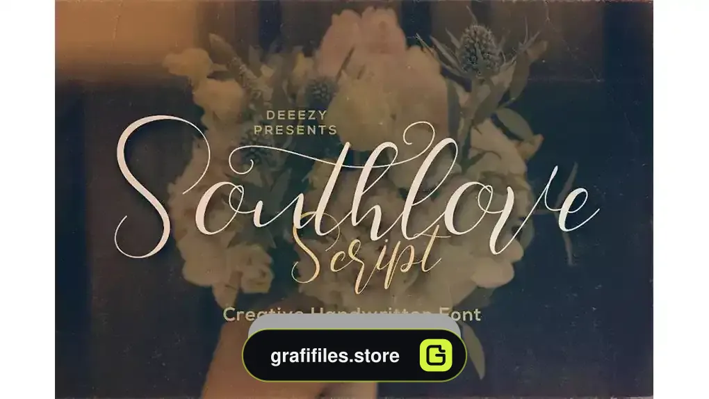 دانلود فونت انگلیسی دست نویس Southlove Script Font