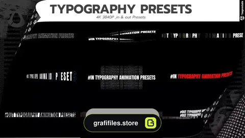 دانلود پریست افترافکت تایپوگرافی Typography Presets