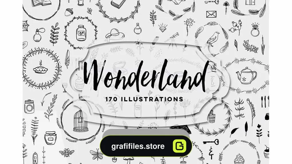 دانلود وکتور و کلیپ آرت سرزمین عجایب Wonderland Illustrations