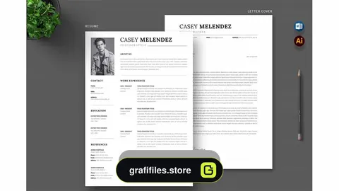 دانلود قالب آماده ورد رزومه Word CV Resume Template