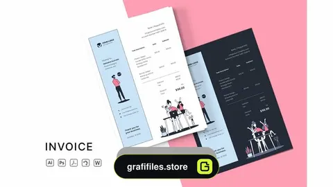 دانلود قالب آماده ورد صورتحساب مینیمال Word Invoice