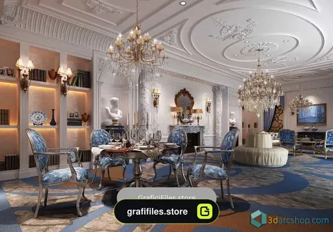 دانلود صحنه آماده معماری داخلی