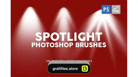 دانلود براش نورافکن فتوشاپ Spotlight Photoshop Brushes