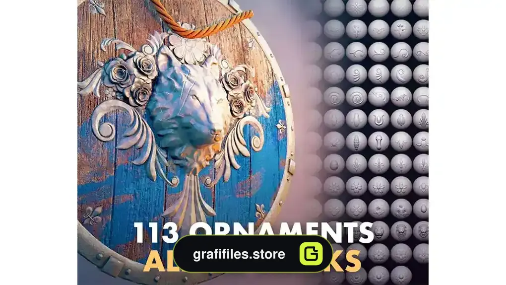 دانلود تصویر آلفا ماسک تزئینات Ornaments Alpha Masks
