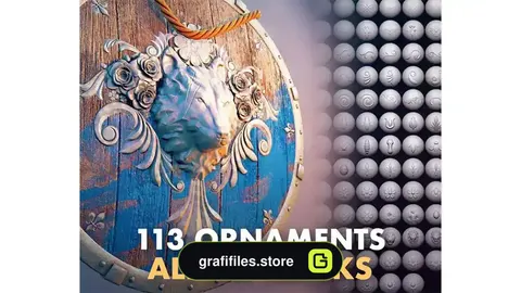 دانلود تصویر آلفا ماسک تزئینات Ornaments Alpha Masks