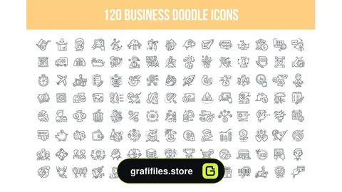 دانلود آیکون کسب و کار Business Doodle Icons