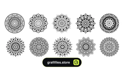 دانلود 14 طرح وکتور ماندالا – Mandala