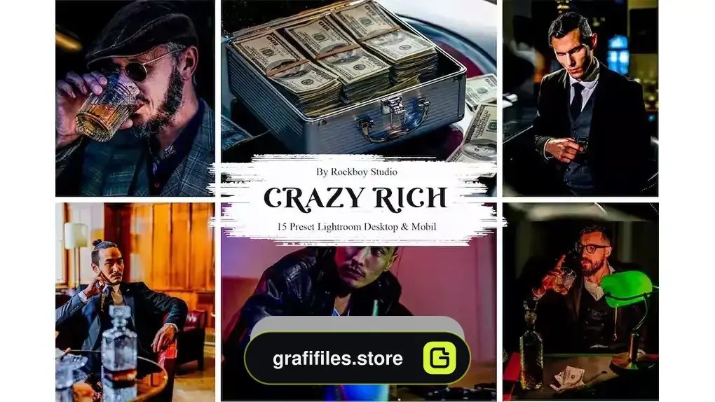 دانلود پریست لایت روم و فتوشاپ Crazy Rich Lightroom Presets