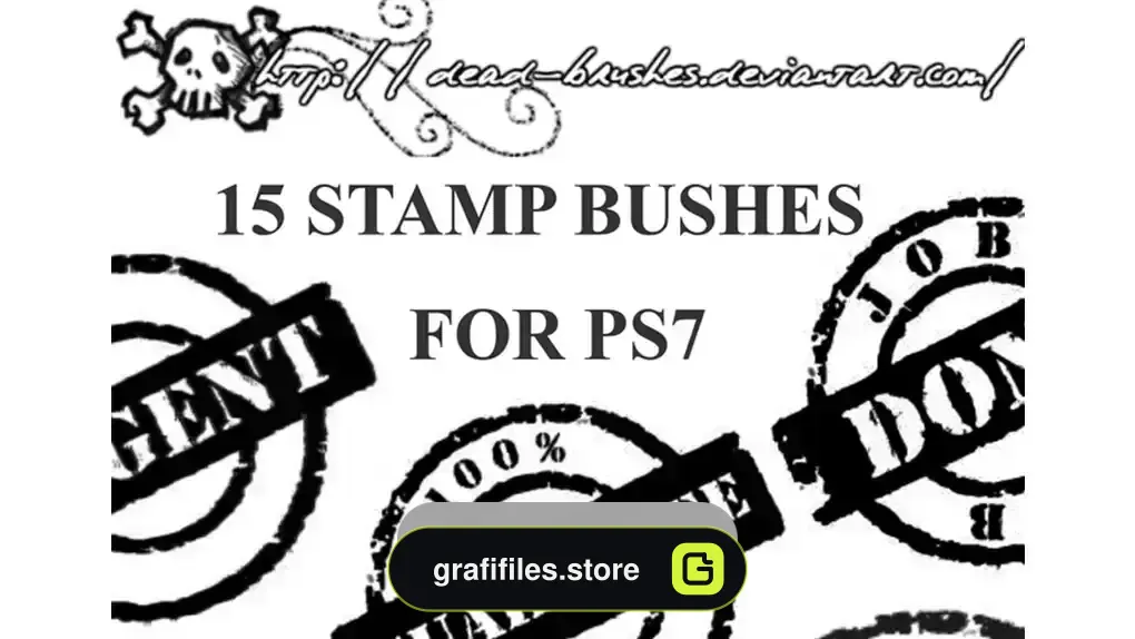 دانلود براش مهر فتوشاپ Photoshop Stamp Brushes