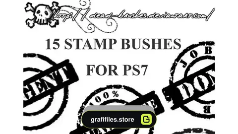 دانلود براش مهر فتوشاپ Photoshop Stamp Brushes