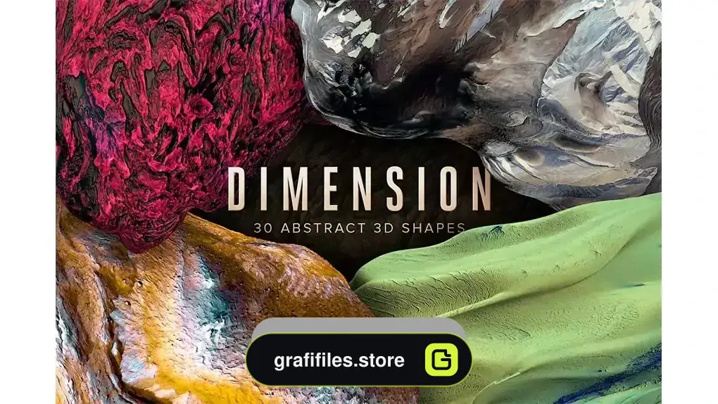 دانلود براش اشکال سه بعدی انتزاعی Dimension 30 Abstract 3D Shapes