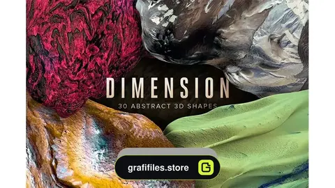 دانلود براش اشکال سه بعدی انتزاعی Dimension 30 Abstract 3D Shapes