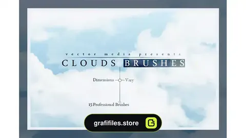 دانلود براش ابر فتوشاپ Clouds Brushes