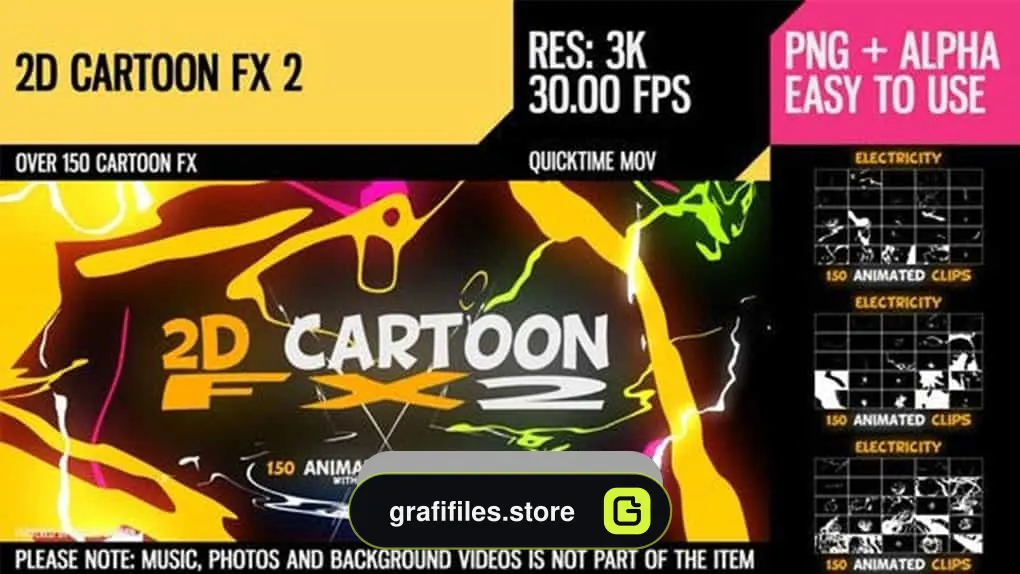 دانلود فوتیج افکت کارتونی 2D Cartoon FX 2