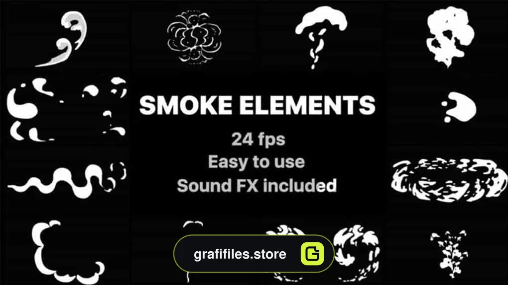 دانلود المان موشن گرافیک دود 2D FX Smoke Elements