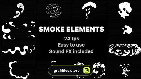 دانلود المان موشن گرافیک دود 2D FX Smoke Elements