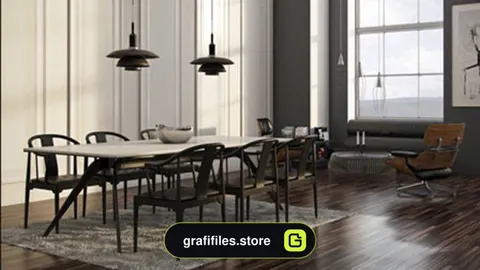 دانلود صحنه داخلی با نور پردازی HDRI