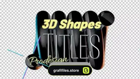 پروژه افترافکت تایتل اشکال سه بعدی 3D Shapes Titles