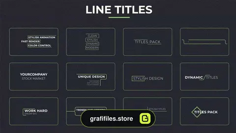 پروژه پریمیر تایتل Line Titles