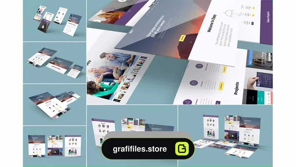 دانلود موکاپ قالب وب سایت Website Mockups