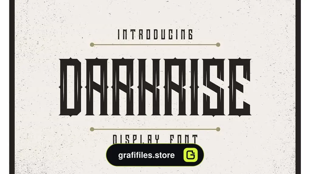 فونت انگلیسی کلاسیک برای تیتر Darkrise Typeface