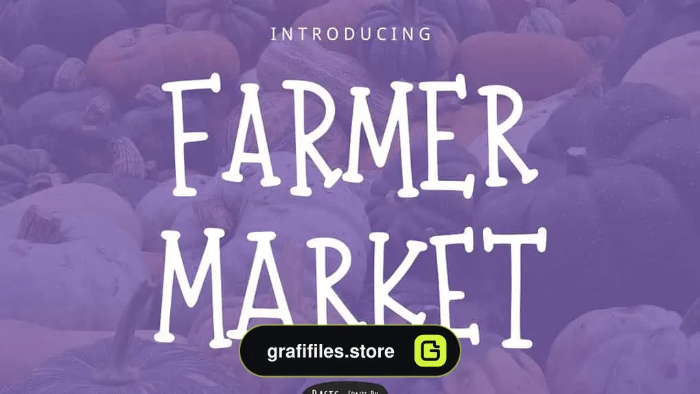 فونت انگلیسی گرافیکی فروشگاه کشاورزی – Farmer Market Simple Font