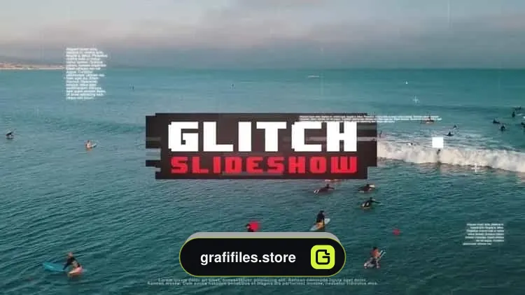 پروژه افترافکت اسلایدشو پارازیت Glitch Slideshow
