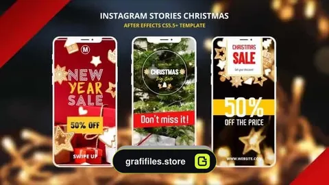 پروژه افترافکت استوری کریسمس در اینستاگرام Instagtam Christmas Stories