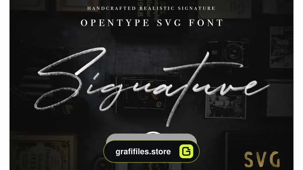 فونت انگلیسی به سبک امضا JV Signature SVG – Opentype SVG