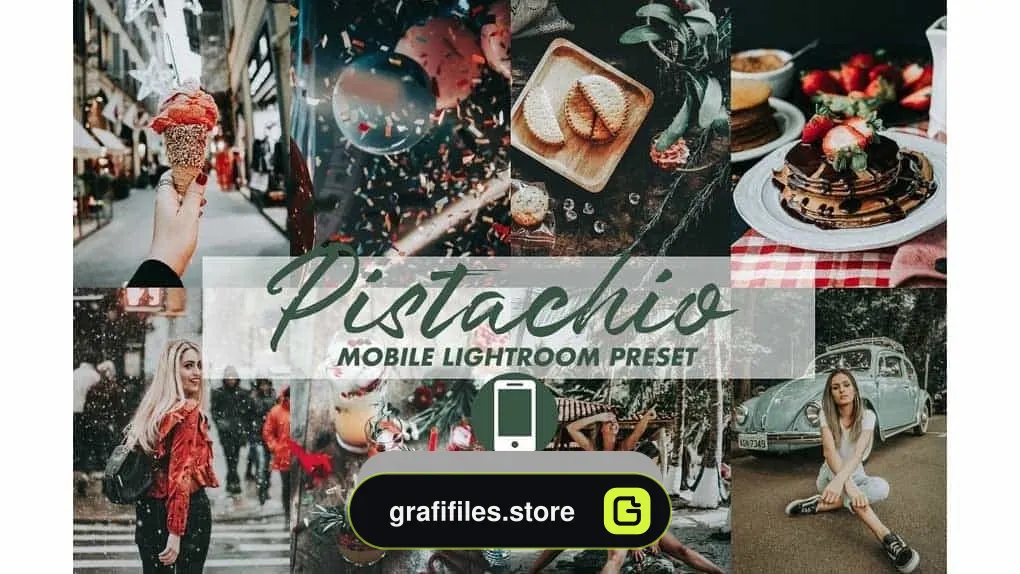 پریست لایت روم برای موبایل – Mobile Lightroom Preset PISTACHIO