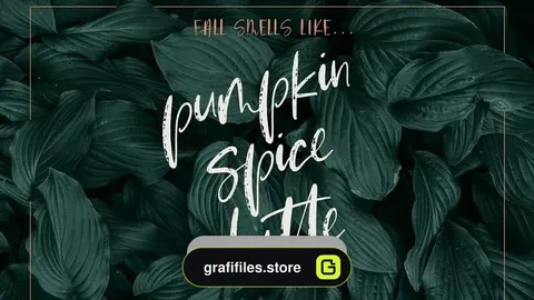 فونت انگلیسی قلمو – Pumpkin Spice Latte | Brush Script