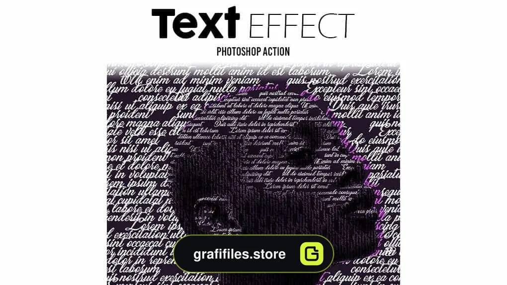 اکشن تایپوگرافی روی عکس در فتوشاپ – Text Effect Photoshop Action