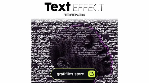 اکشن تایپوگرافی روی عکس در فتوشاپ – Text Effect Photoshop Action