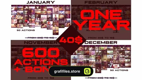 مجموعه 600 اکشن فتوشاپ – Photoshop Actions