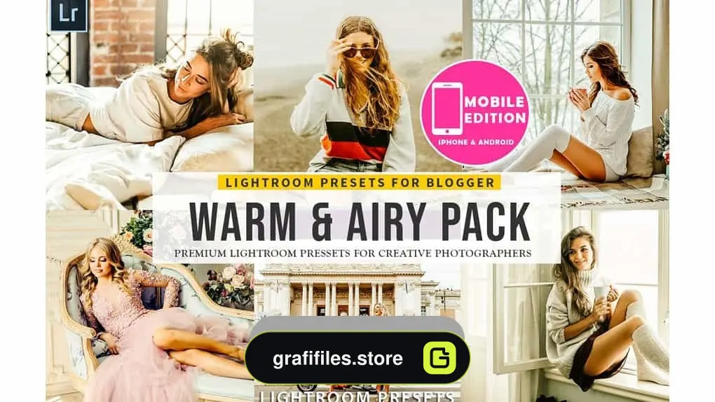 دانلود پریست لایت روم با تم گرم – Warm &amp; Airy Lightroom Presets