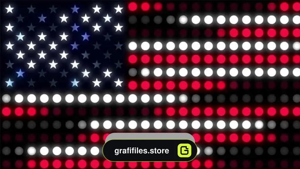 دانلود بک گراند موشن گرافیک انتزاعی پرچم آمریکا Abstract Flag of the USA