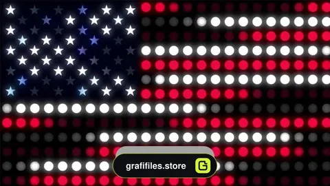 دانلود بک گراند موشن گرافیک انتزاعی پرچم آمریکا Abstract Flag of the USA