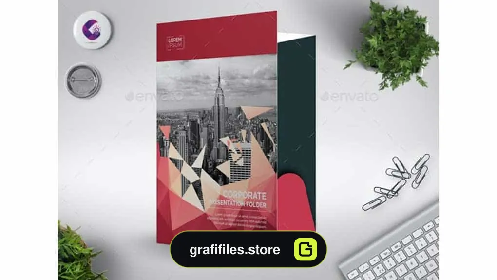 دانلود وکتور فولدر انتزاعی Abstract Presentation Folder