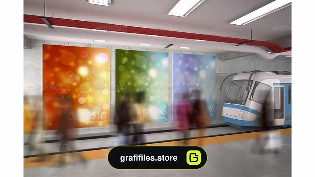 دانلود موکاپ برندینگ تبلیغات Advertising Branding Mockup