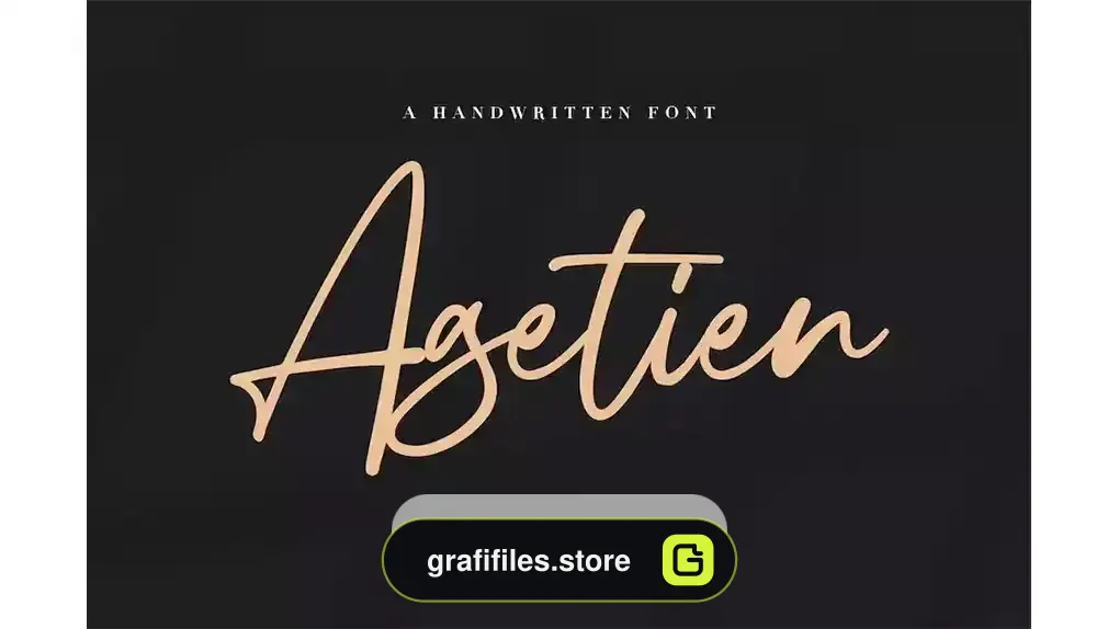 دانلود فونت انگلیسی دست نویس Agetien – Handwritten Font