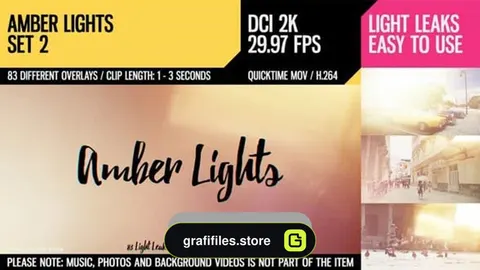دانلود فوتیج افکت نور Amber Lights HD Set 2
