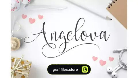 دانلود فونت انگلیسی دست نویس Angelova Script
