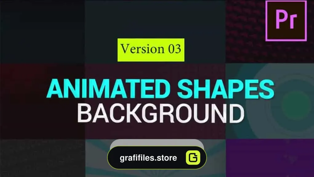 دانلود پروژه پریمیر بک گراند اشکال متحرک Animated Shapes Backgrounds V3