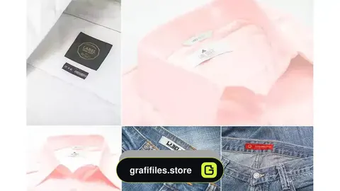 دانلود موکاپ لیبل پوشاک Apparel Inner Label Mockups