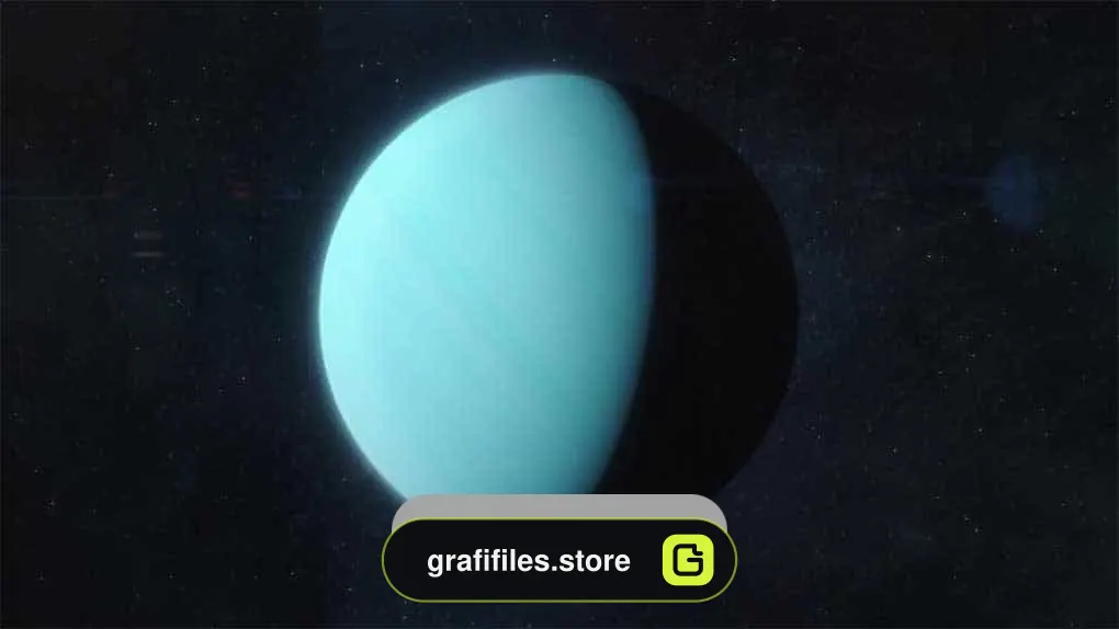 دانلود فوتیج سیاره اورانوس Approaching The Planet Uranus