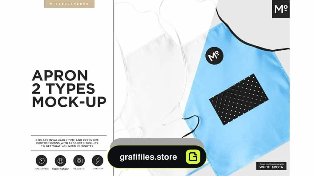 دانلود موکاپ پیش بند Apron 2 Types Mock-up